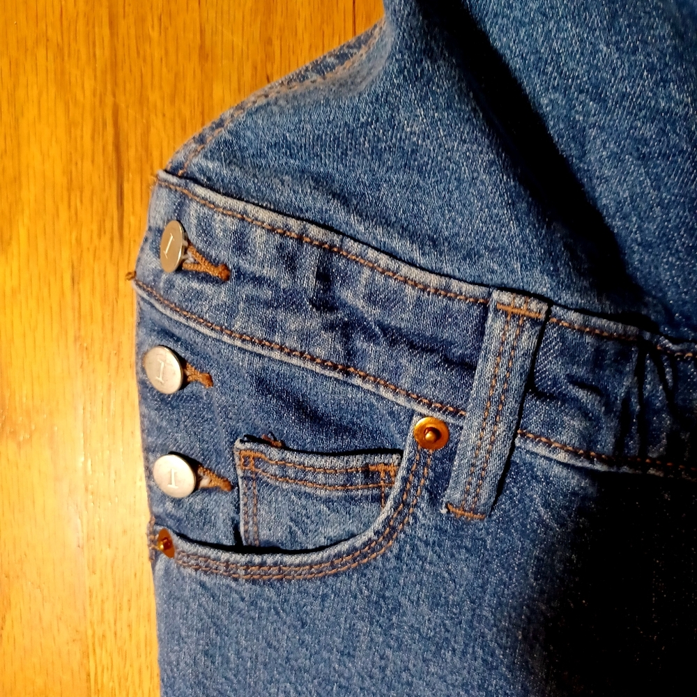 Women's Maternity Denim Overalls - Picture 5 of 16